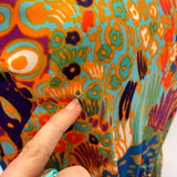 Vintage psychedelic horse print late 1960s / 1970s slinky maxi dress