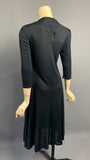 Vintage Radley 1970s does 30s jersey knit dress with ruffle collar