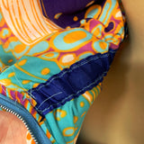 Vintage psychedelic horse print late 1960s / 1970s slinky maxi dress