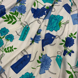 Vintage Rose Garden print 1950s novelty print skirt