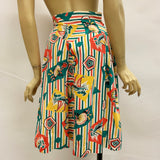 vintage c.1940s candy stripe novelty seaside print skirt - XS