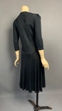 Vintage Radley 1970s does 30s jersey knit dress with ruffle collar