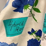 Vintage Rose Garden print 1950s novelty print skirt