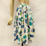 Vintage Rose Garden print 1950s novelty print skirt