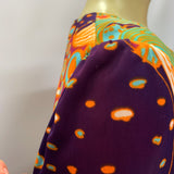 Vintage psychedelic horse print late 1960s / 1970s slinky maxi dress