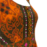 Vintage puff sleeved early 1970s Dollyrockers maxi dress