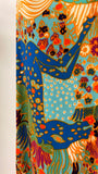 Vintage psychedelic horse print late 1960s / 1970s slinky maxi dress