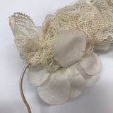 Vintage c.1930s halo style wired lace and flower bridal headdress