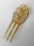 Antique pearlescent celluloid decorative hair comb