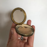 c. later 1920s to 1930s vintage Gladys morpho butterfly wing mirrored powder compact by Coty
