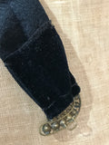 Antique paste wing buckle choker on black silk velvet ribbon