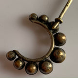 sparkling antique paste crescent moon hat or hair pin decoration - 1800s old cut