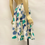 Vintage Rose Garden print 1950s novelty print skirt