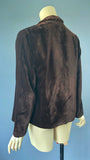 c.1930s soft brown velvet satin lined jacket with ruched collar