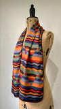Vintage bold and bright Liberty of London silk long rectangular scarf