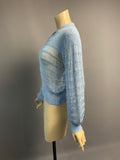 Vintage periwinkle blue 1980s does 1930s? handmade jumper - can’t decide!