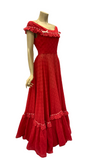 Darkest pink 1950s vintage full skirted ballgown or dress