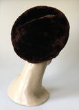 Vintage beaver lamb halo or tam style hat - ‘Glamour by Dolores’