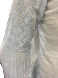 Vintage powder blue Adini embroidered Indian cotton blouse top