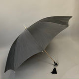 Vintage 1950s / 1960s cocktail or evening umbrella with paste studded handle