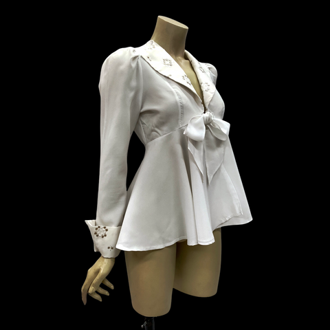1970s ossie style crepe blouse by Looking Glass Originals