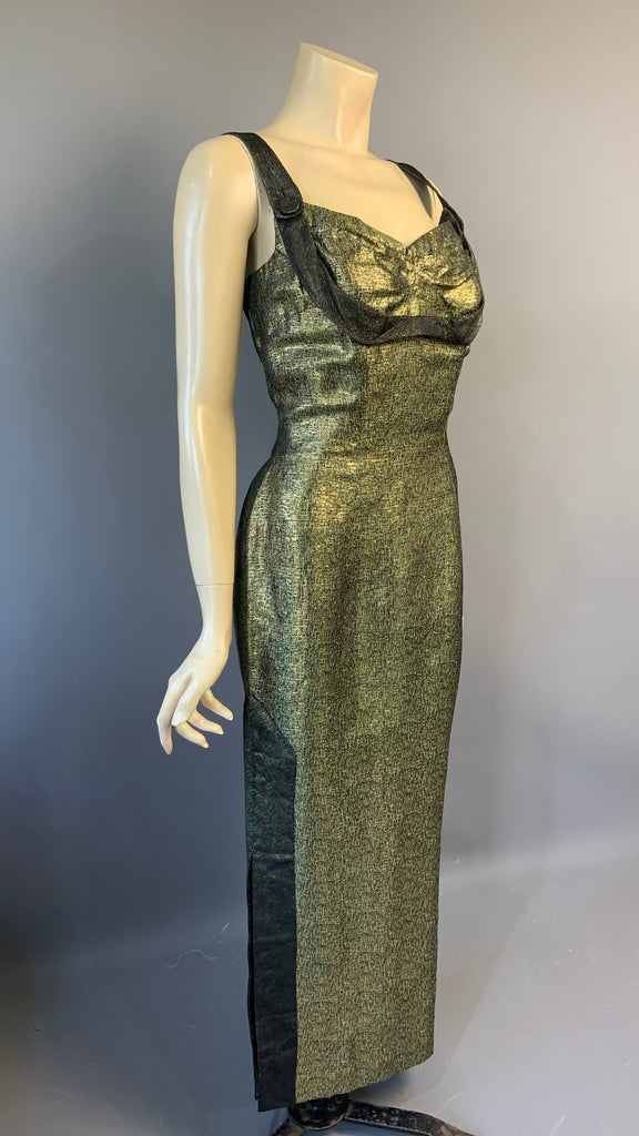 custom made rue la Botie 'Nol' Paris 1950s golden green lam bombshe After Number Nine custom made rue la Botie 'Nol' Paris 1950s golden green lam bombshe After Number Nine