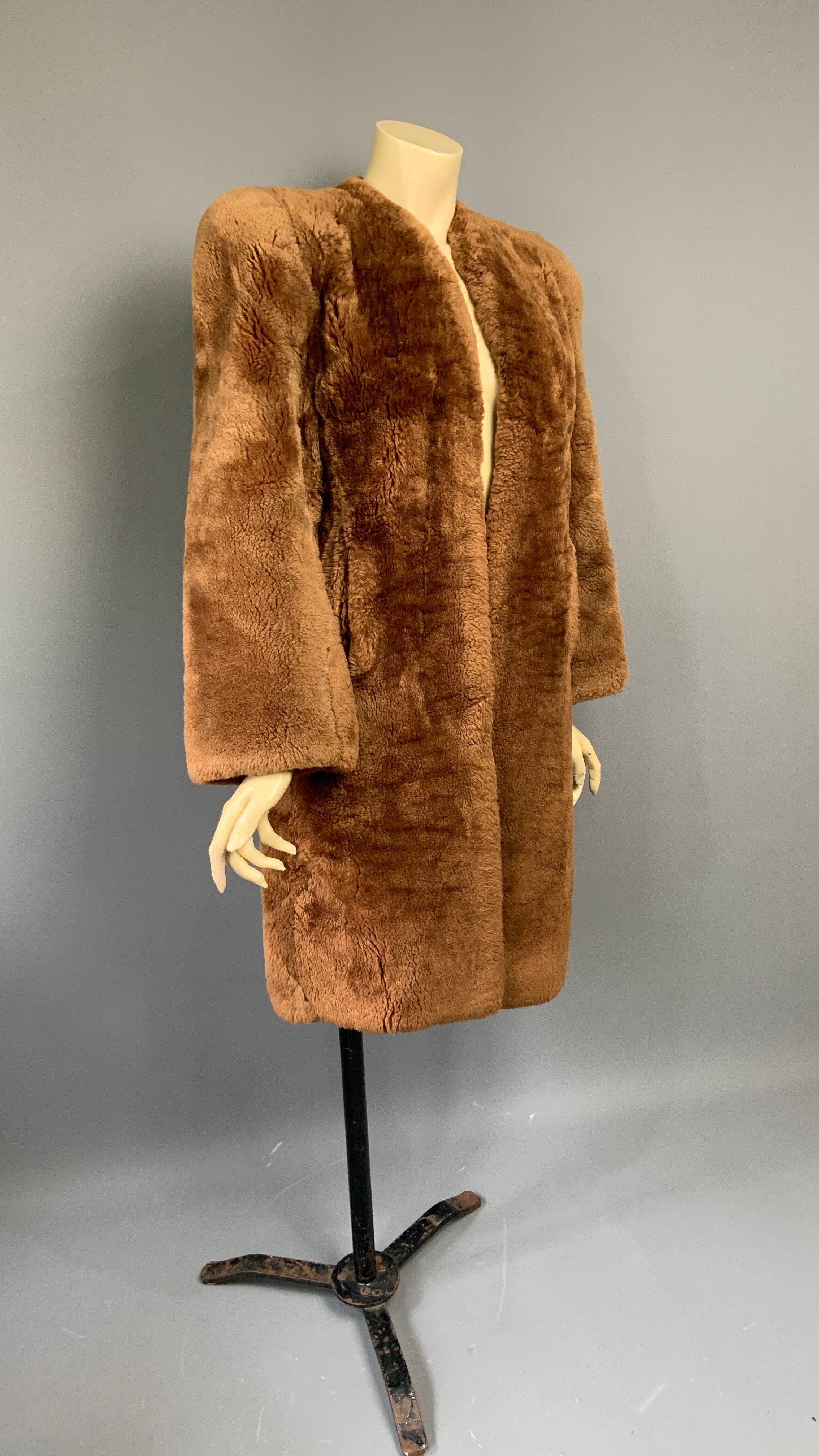 1940s Princess in Pewter Coat | Vintage 40s Grey Wool Full