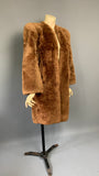 Early 1940s vintage CC41 teddy bear edge to edge jacket with great shoulder line
