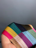 Wonderful Art Deco 1920s multicoloured knitted long slim scarf