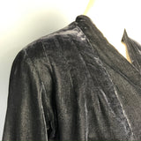 Vintage 1930s black velvet waterfall front jacket