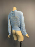 Vintage periwinkle blue 1980s does 1930s? handmade jumper - can’t decide!