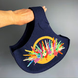 C. 1930s to 1940s ‘floralfelt ltd.’ hand embroidered wrist bag