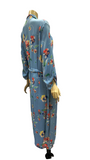 Vintage 1930s floral painterly print robe or wrapper by Asgan
