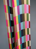 Wonderful Art Deco 1920s multicoloured knitted long slim scarf