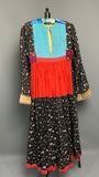 Vintage Afghan traditional embroidered and embellished cotton dress c.1970s