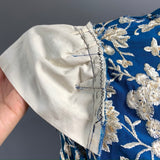 Wedgwood blue and white embroidered oriental jacket