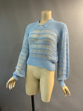 Vintage periwinkle blue 1980s does 1930s? handmade jumper - can’t decide!