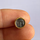Antique Austrian man in the moon gilt dimi button
