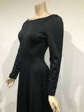 1970s vintage Jean Varon slinky backless black evening dress - small flaws