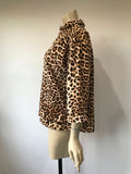Vintage c.1960s bad girl cotton velvet leopard print smock top