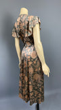1970s does 30s vintage ‘Miss Julie’ arts and crafts print velvet dress - A/F