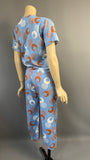 Vintage cotton pique c. 1930s pyjamas with bold Art Deco print