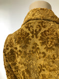vintage Alistair Cowin 1970s golden cut velvet brocade maxi coat