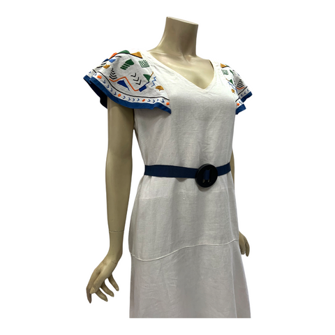 1920s linen dress SOLD Vintage 1920s Hand Embroidered Arts and Crafts Linen Day Dress Palm Beach Vintage