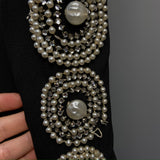 1940s vintage Henri Bendel dress with pearl and rhinestone medallions - A/F