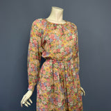 Vintage 1970s Hildebrand cotton lawn Liberty fabric day dress