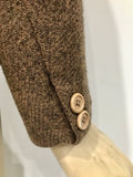vintage c.1950s Mairi Macintyre good quality tweed jacket with velvet collar in soft brown
