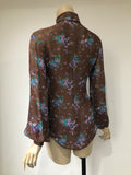 floral print 1970s vintage Jeff Banks blouse - flawed but wearable
