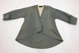 Edwardian/ ww1 ladies antique grey silk lined wool jacket with soutache embroidery - as is