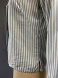 ‘Tengol Regd - Pure Silk British Made’ candy striped vintage blouse - 34